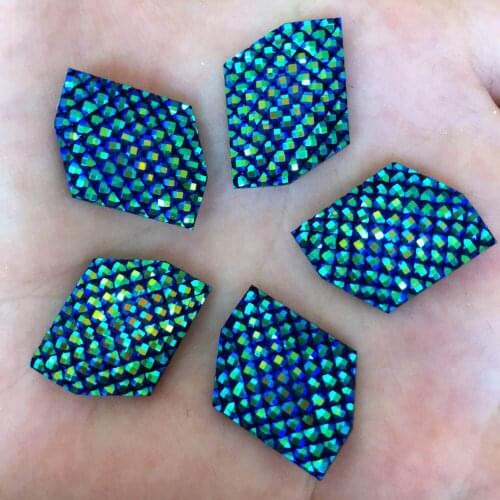 10pcs AB Resin 16*20mm Special Flatback Rhinestone Child Scrapbook Wedding DIY F322