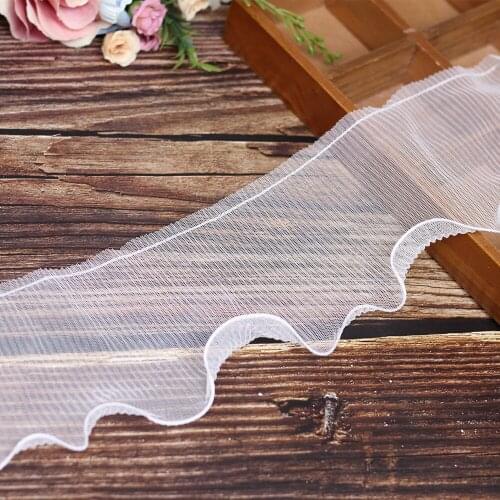 20yards 12CM mesh bridged wave yarn for wedding/cake/dress/Christmas DIY Decoration