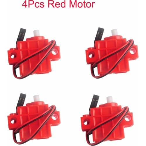 4Pcs Red Gear Motor for Geek Servo, for micro:bit Robotbit LEGO Smart Car Makecode, for Kids Eduction MB0007