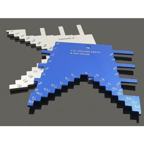 1Pc 2 In 1 Aluminum Router Depth Wood Marking Tool Tiling Laminate Tiles General Tools Step Depth Gauge Table Saw Measuring