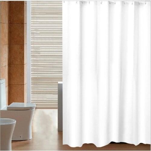 White Shower Curtain Modern Style PEVA Bathroom Partition Curtains Waterproof Metal Grommets Mildew Home Decorative Washable