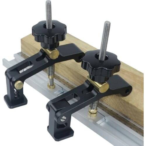 Quick Acting Hold Fixing Chute Plate Clamp T-slide Rail Positioning Clamp Plate For Workbench M8 Screw Device Accessories Tool