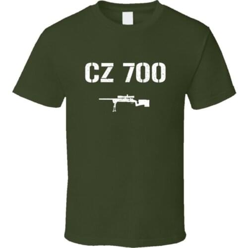 Cz 700 Sniper Rifle Military Distressed T Shirt