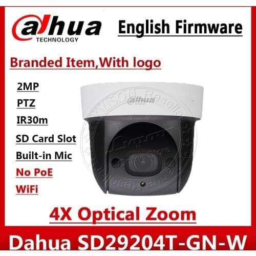 Dahua 2MP PTZ WiFi Camera SD29204T-GN-W Network IP Camera Support IR 30m Powerful 4x optical zoom 2.7~11mm Built-in MiC Original