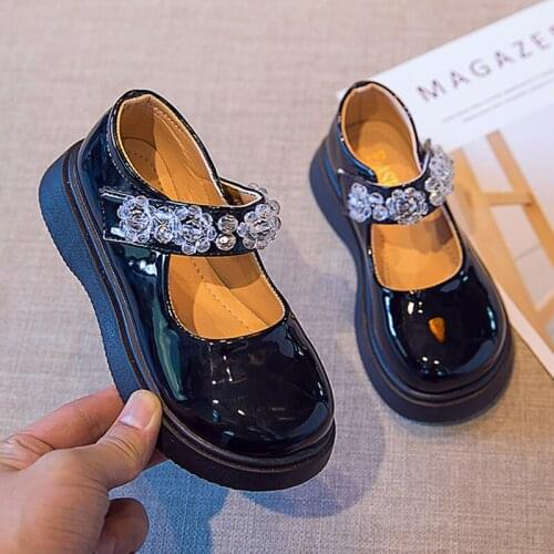 2021 New Mary Jane Children Shoes Princess Girls Party Dance Shoes Baby Student Flats Kids Lolita Performance Shoes