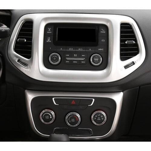 For Jeep Compass car Center console interior decoration Air conditioning decorative panel Car styling Car accessories