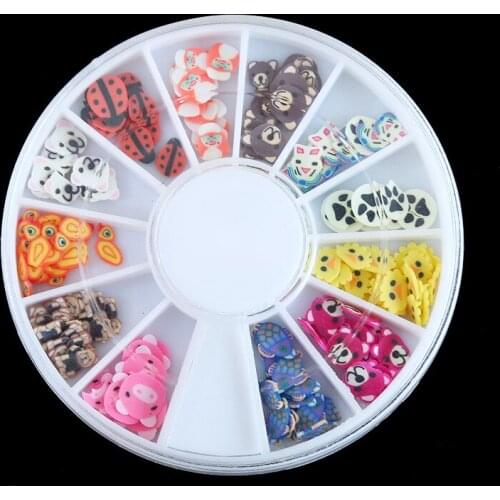 1PC DIY Cartoon Animal False Nail Tips Nature Fan Finger Full Card Nail Art Display Practice Acrylic UV Gel Polish Tool Manicure