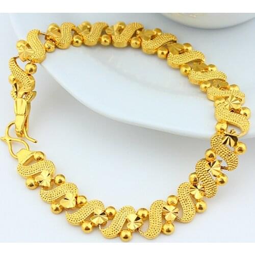 Graceful Womens Bracelet Yellow Gold Filled Wrist Chain