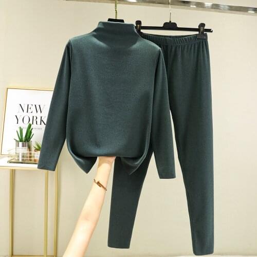 Thermal underwear Suit women Winter Dralon Long Johns Warm ensemble femme 2 pieces set womens thermal clothing lange onderbroek