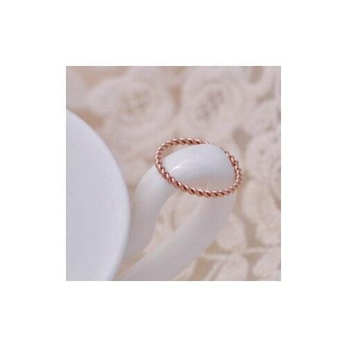 Rose gold color korean star twist rings for women joias, fashion stainless steel jewellery anillo mujer bijoux anel feminino