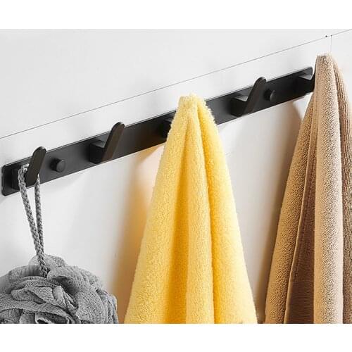 Hooks Coat Rack Wall Mounted Heavy Duty Hanger Metal Coat Hook Rail for Coat Clothes Hat Towel Jacket Towel Hook Bag Hat Hook