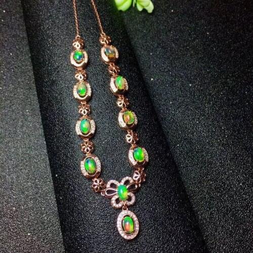 Anniversary Best Gift Opal Pendant Natural And Real Opla necklace pendant Free shipping 925 sterling silver Natural real opal