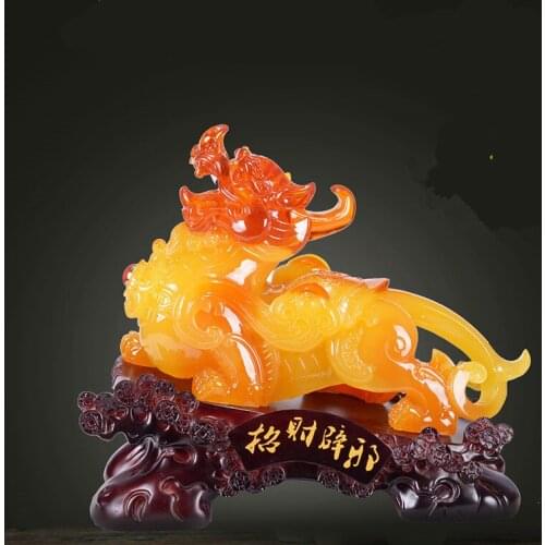 Pi xiu decoration of lucky desktop Feng shui gifts home decoration statue of resin ornament Men and women all appropriate