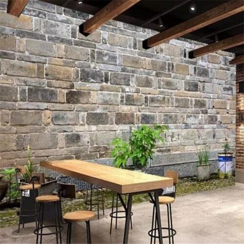 Beibehang Wallpaper custom bedroom wallpaper mural culture brick wall hotel hotel bar background decorative painting Wallpaper