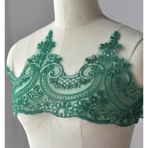 Scallop lace boarder with clear sequinces Ivory Bridal Dresses Lace Boarder Trim DIY Veil Trim 10 Yards