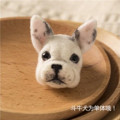 Dog year gift student DIY wool felt needle felting decoration craft needlecraft DIY ha