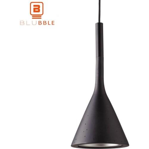 BLUBBLE Northern Europe Funnel Pendant Lights Multicolour Simple Originality Pendant Lamp Single Head Industry Parlor Hanglamp