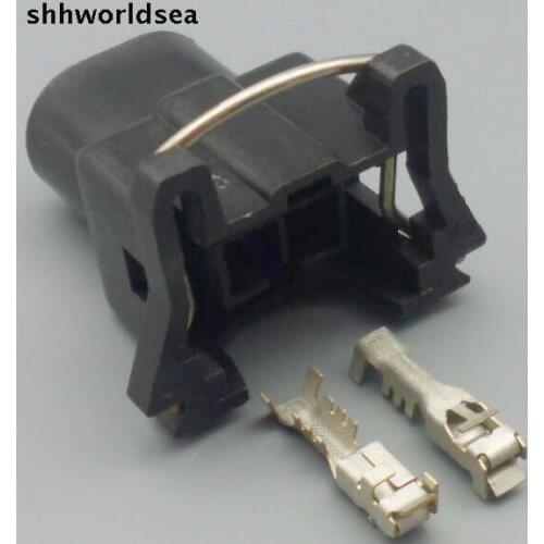 Shhworldsea 2 pin Auto fuel injector connector spray nozzle/oil atomizer plug car waterproof electrical connector socket