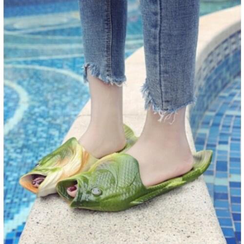 Funny Slippers Man Footwear Family House Shoes Men Large Size 24-45 Summer Beach Slippers Boys Unisex Fish Slippers Men 2021
