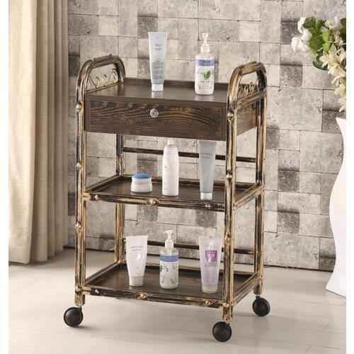 Three-tier trolley hairdressing tattoo cup rack beauty salon trolley nail tool car