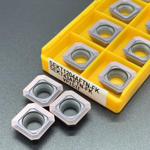 10PCS SEKT1204AFTN FK VP15TF/US735 Carbide Inserts Thread Turning Tool Cutting Ttool Lathe Tools Milling Cutter CNC Tool