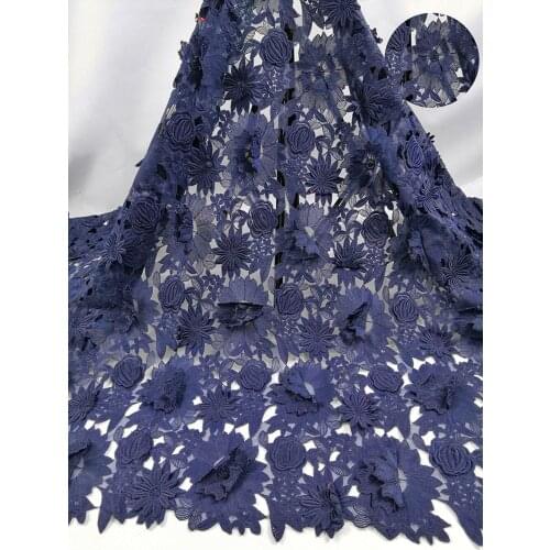 High Quality French Mesh Lace Fabric Bone Hole Milk Silk Flowers Embroidery Sewing Supplies Party Bridal Wedding Dress 5 Yards