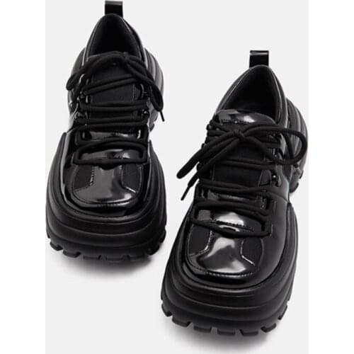 2021 Ankle Boots Women Boots Chelsea Plush Lining Warm Soft Sole Ladies Round Chunky Lace-up Winter Female Platform Shoes