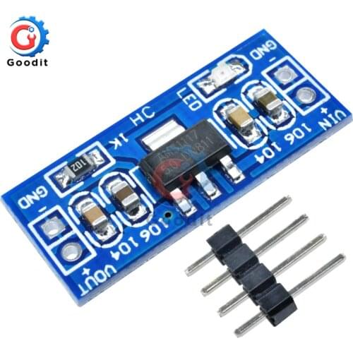 1PCS DC-DC Step Down Power Supply Module AMS1117 6-12V turn to 5V For Arduino Raspberry pi PCB Board Power Supply Converter