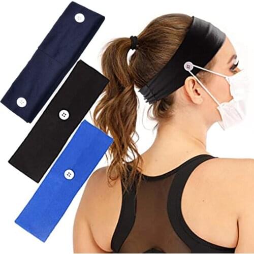1Pc Solid Color Lady Yoga Headband Absorb Sweat Yoga Elastic Cotton Headband Women Candy Color Sports Hairband Hair Accessories