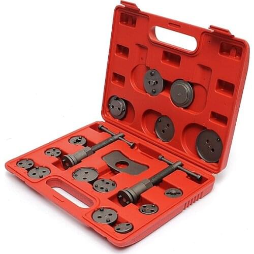 18Pc Brake Caliper Wind Back Disc Brake Wheel Cylinder Regulator Piston Pad Kit For Most Vehicles Brake System Repair Tools