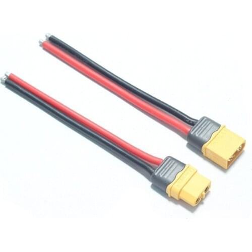 2PCS AMASS XT60+ Plug Connector 14AWG 100mm Power Cable Wire for RC FPV Racing Drone Lipo Battery Charging DIY Parts