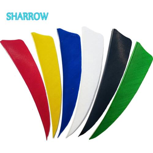 30/50pcs 4" Archery Feather Natural Turkey Arrow Fletching Shield Shape Solid Color for Outdoor Hunting Shooting Accessories