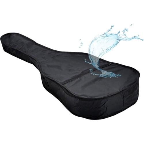 38" Inch Waterproof Smooth Surface Oxford Cloth No Padded Acoustic Guitar Bag Soft Case Single Strap pocket