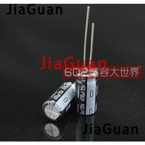 50PCS NEW NICHICON HD 35V470UF 10X20MM electrolytic capacitor 470UF 35V high frequency low resistance 470uF/35V UHD1V471MPD1TD