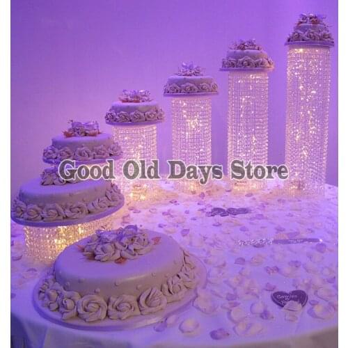 6pcs Deluxe Master decoration Luxury Birthday gift table centerpiece wedding cake stand Party Cake Display Cake cupcake display