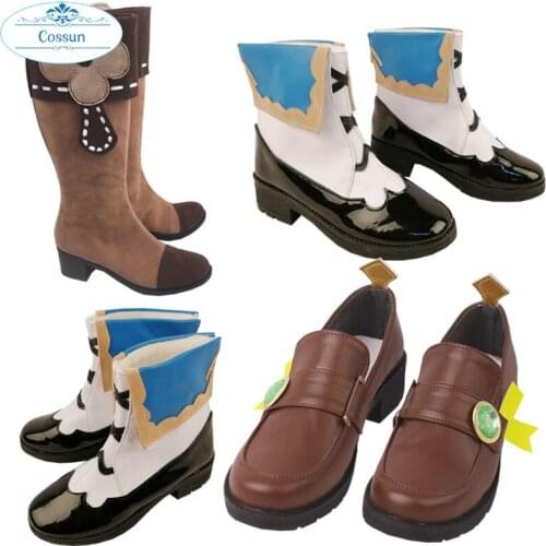 Anime! Genshin Impact Klee Venti Barbara Cosplay Shoes Fashion The High Quality Role Playing Boots Women/Men Size 35-44 2021 NEW
