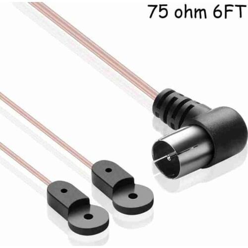 Antenna fm 75 ohm f type plug male to stereo signal receiver radio home antenna a1