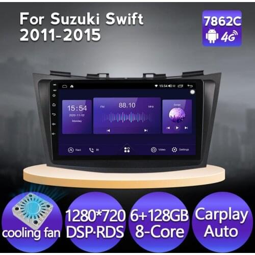 Android 11 Carplay Car Radio Stereo Multimedia Player For Suzuki Swift 2011-2015 2DIN GPS Navigation Support WIFI DSP FM SWC BT