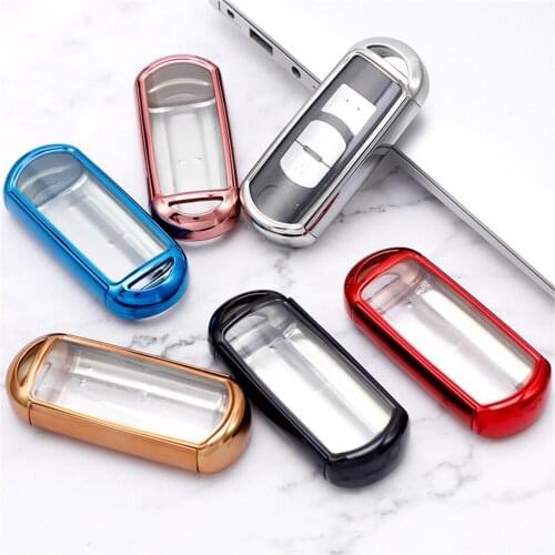 360° Protection TPU Car Key Case For MAZDA Key Cover Anti-wear Transparent Key Shell For MAZDA 3 5 6 Axela CX7 Atenza Core-wing