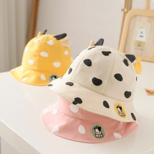 Kids Baby Cartoon Hat Cotton Animal Print Baby Girl Boy Bucket Cap Spring Summer Soft Children Toddler Sun Hat Bonnet Enfant
