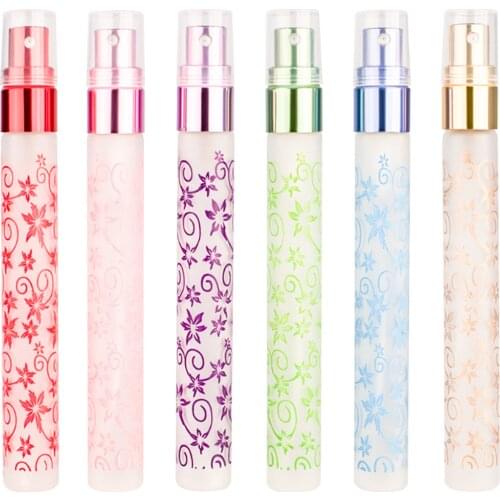 10ML Bottle 6Pcs For Cleaning Essential Oils Liquids Sample Test Glass 6pcs/set 6 Pattern Cosmetics Mini Perfume Spray Bottles