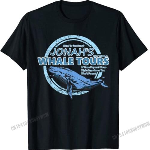 Cute Jonah And The Whale Bible Story Gift T-Shirt Camisas Men Prevalent Mens Tshirts Cotton Tees Design