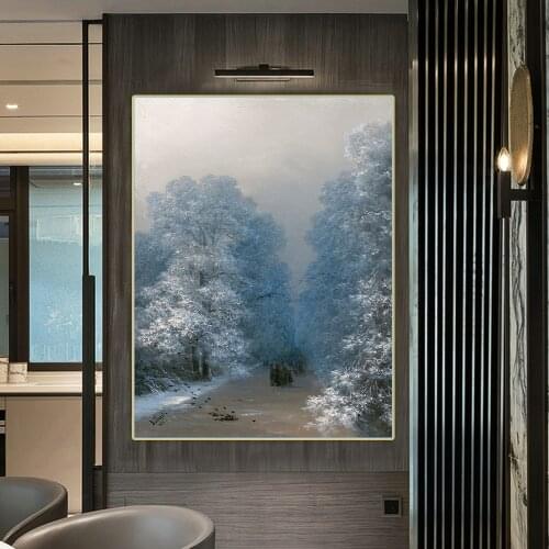 Citon Ivan Aivazovsky《Winter landscape》Canvas Oil Painting Artwork Poster Decorative Print Picture Wall Decor Home Decoration