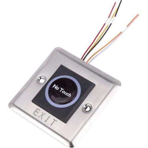 Switch Door Exit Button 12V IR No Press Door Release Exit Button for Access Control Systems Garage Openers