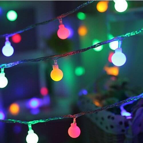 Room Decor Led Lights String-Lights 1.5m/2m Fairy Lights Colorful Ball String Lights Table Decoration Christmas Lights Decortion