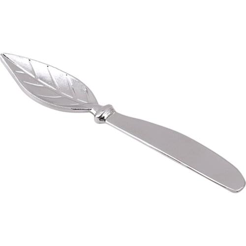 Leafbread Handle Master Butter Knife Dessert Jam Spreader Cheese Tool Stainless Steel Silver Plate Vintage Tool Gift