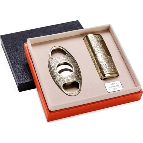 DISCPUNT LINK CIAGARLOONG cigar scissors metal cigar opener stainless steel double blade portable cigar cutter CD-1096