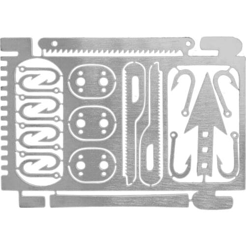 Outdoor multifunctional camping survival tool fishing camping hiking emergency multifunctional tool card Fishing Hiking Hunting