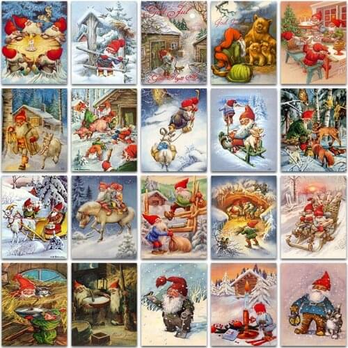5D DIY Diamond Painting Kit Paint Christmas Cartoon little man Santa Claus Full Square&Round embroidery mosaic Cross stitch Gift