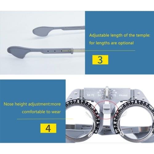 Glasses Optometry PD Adjustable 54-70mm Trial Frame Pupil Distance Optical Lens Pure Titanium Insert frame